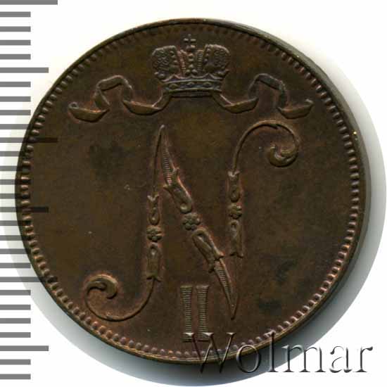 5 пенни 1898 г. Для Финляндии (Николай II). 