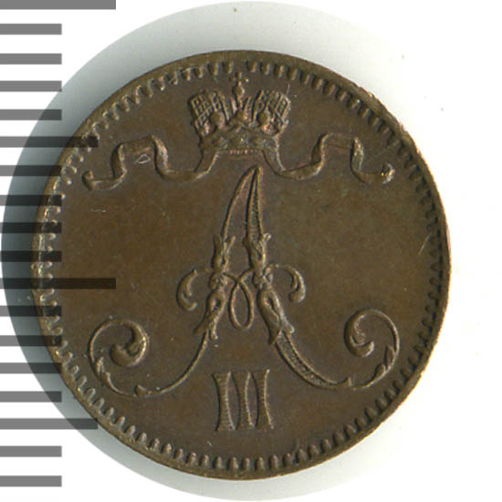1 пенни 1894 г. Для Финляндии (Александр III). 