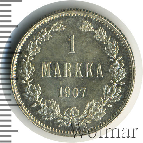 1 марка 1907 г. L. Для Финляндии (Николай II). 