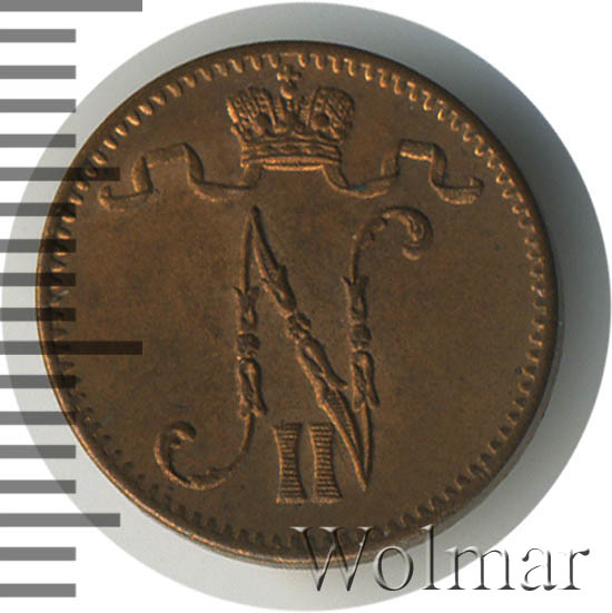 1 пенни 1907 г. Для Финляндии (Николай II) 