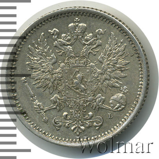 50 пенни 1890 г. L. Для Финляндии (Александр III) 