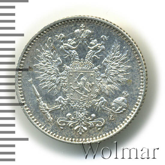 50 пенни 1893 г. L. Для Финляндии (Александр III) 