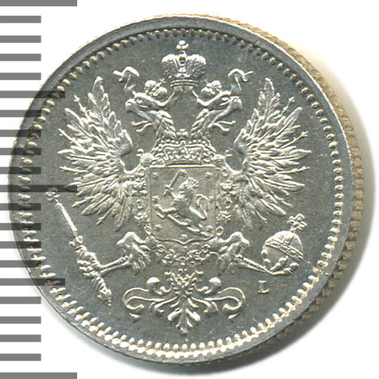 50 пенни 1891 г. L. Для Финляндии (Александр III) 