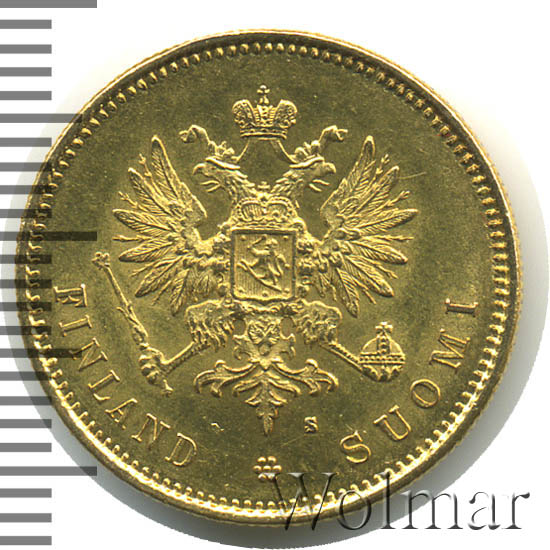 20 марок 1879 г. S. Для Финляндии (Александр II). 