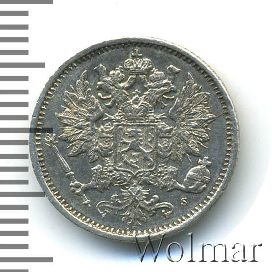 25 пенни 1872 г. S. Для Финляндии (Александр II). 