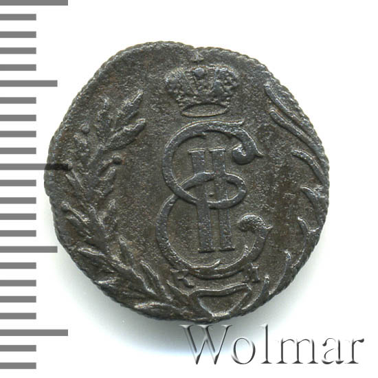 Полушка 1778 г. КМ. Сибирская монета (Екатерина II). Тиражная монета