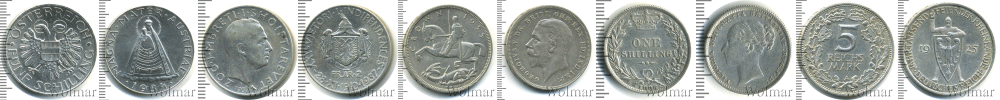 Серебряные монеты и др. с 1800 по 1945 год